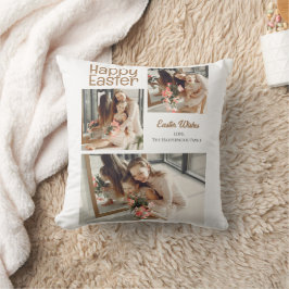 Almofada Foto da família Easter Eggs, Bênçãos de Páscoa Ele