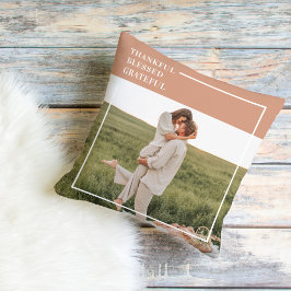 Almofada Foto da família moderna | Agradecido Grateful