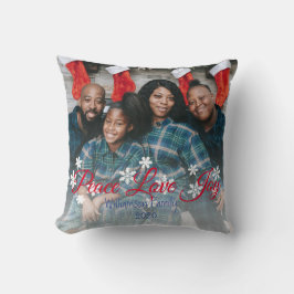 Almofada Foto da família natalícia Paz Joy Amor