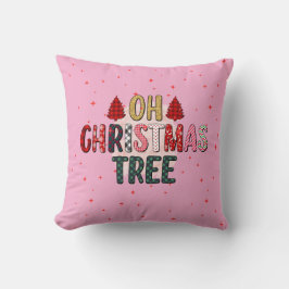 Almofada Foto da família personalizada da árvore de Natal O