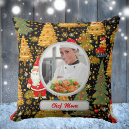 Almofada Foto da Mãe do Chef Personalizado da Árvore de Nat