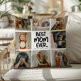 Almofada Foto da moderna e divertida 'MELHOR MÃE DO DIA' 6