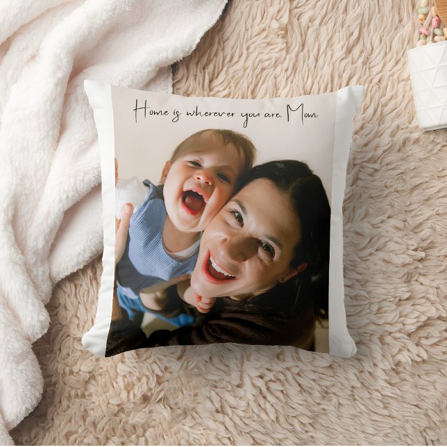 Almofada Foto de Amor de Mãe em Casa Personalizada (Criador carregado)