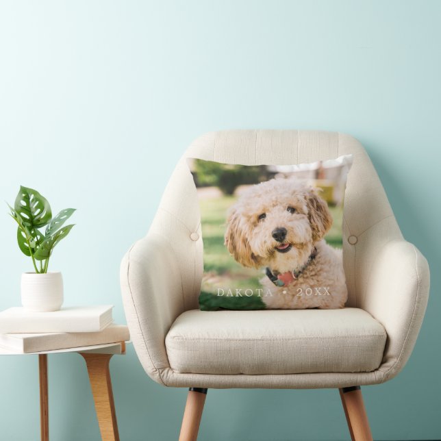 Almofada Foto de animal de estimação personalizada com xadr (Cadeira)
