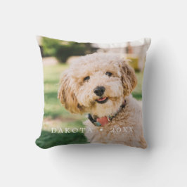 Almofada Foto de animal de estimação personalizada com xadr