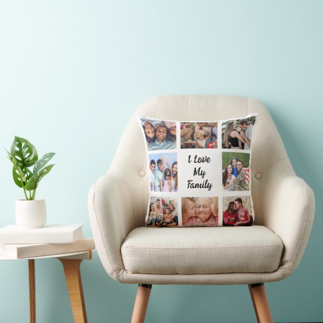 Almofada Foto de Colagem de Famílias e Amigos (Cadeira)