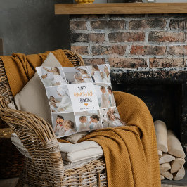 Almofada Foto de Colagem Moderna Feliz Ação de Graças Vovó