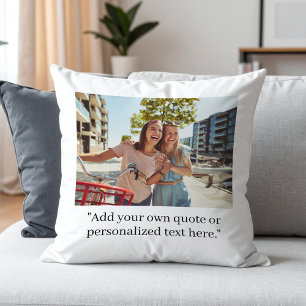Almofada Foto de Cotação Personalizada Moderna