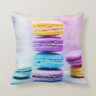 Almofada Foto de Macarões Coloridos