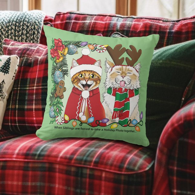 Almofada Foto de Natal Anual para Gatos (Criador carregado)