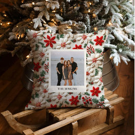Almofada Foto de Natal da Família Personalizada