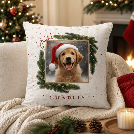 Almofada Foto de Natal de Animal de Estimação Moderna – Pre