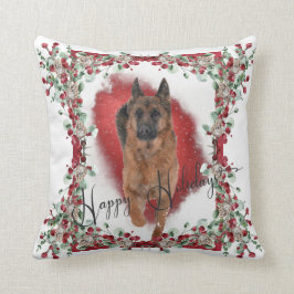 Almofada Foto de Natal de German shepherd na neve