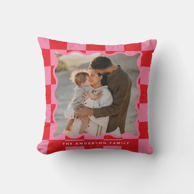 Almofada Foto de Natal mínima do controlo moderno das ondas (Frente)