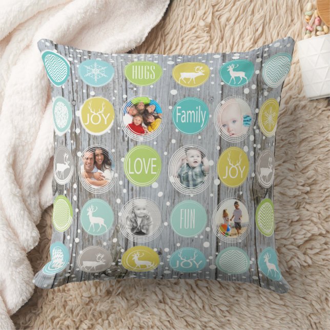 Almofada Foto de Natal Personalizada da Madeira Russa (Cobertor)
