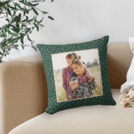 Almofada Foto de pontos verdes festivos