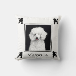 Almofada Foto de Poodle Personalizada com Silhouette