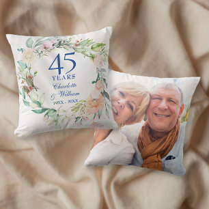 Almofada Foto do Aniversário de Casamento de 45 ou 65 anos 