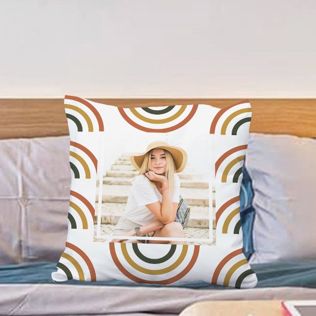 Almofada Foto do Rainbow Earth Tones (Criador carregado)