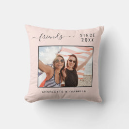 Almofada Foto dos melhores amigos cor-de-rosa cor-de-rosa n