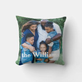Almofada Foto E Assinatura Da Família Elegante