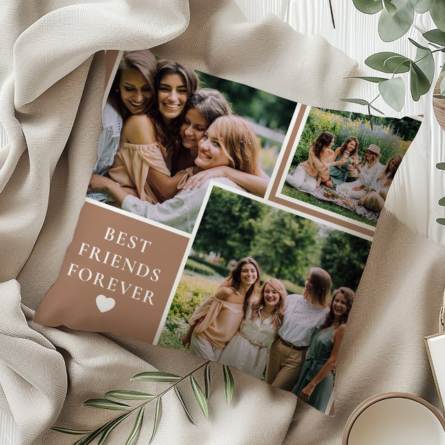 Almofada Foto e Bestie da Tendência 4 - melhores amigos par (Criador carregado)