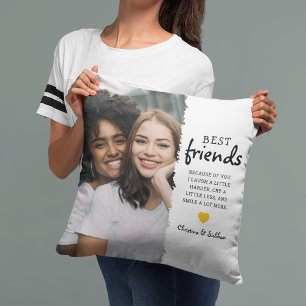 Almofada Foto e Citação das Melhores Amigas da Moda Melho