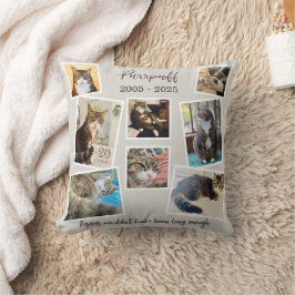Almofada Foto e citação personalizadas do memorial Pet