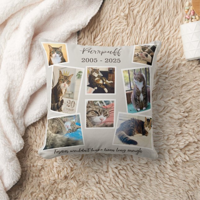 Almofada Foto e citação personalizadas do memorial Pet (Cobertor)