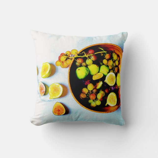 Almofada Foto "Frutas De Figos E Uvas". Compre agora (Frente)