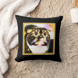 Almofada Foto Hilariante de um Gato Engraçado. Compre agora