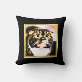 Almofada Foto Hilariante de um Gato Engraçado. Compre agora