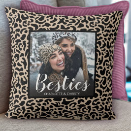 Almofada Foto Impressa Leopard dos Melhores Amigos Modernos