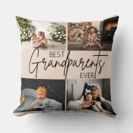 Almofada Foto minimalista de melhores avós cor-de-rosa