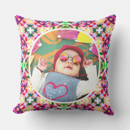 Almofada Foto personalizada, cor-de-rosa feliz Dia das Mães