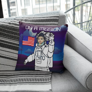 Almofada Foto personalizada da astronomia espacial astronau