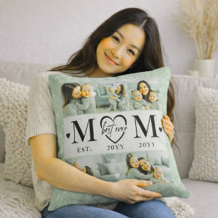 Almofada Foto Personalizada da Mamãe Verde Salvia
