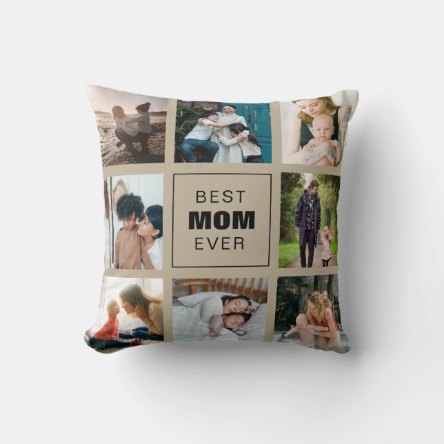 Almofada Foto Personalizada da Melhor Mãe Nunca Personaliza (Frente)