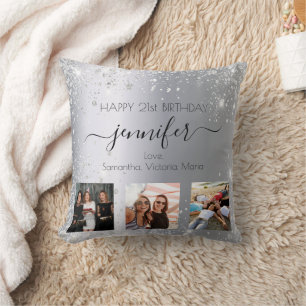 Almofada Foto personalizada de aniversário, melhor amigo, 
