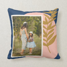 Foto Personalizada de Azul Botânico Abstrato Moder