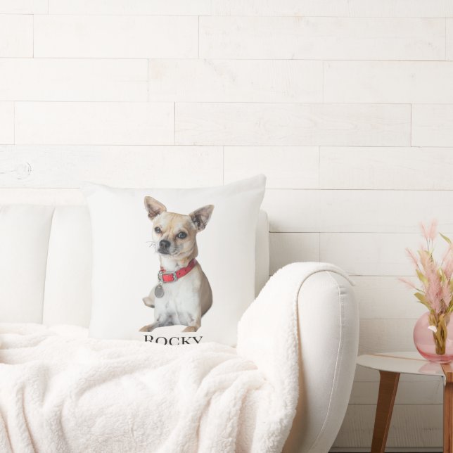 Almofada Foto Personalizada de Cachorro | Nome de Animal de (Sofá)