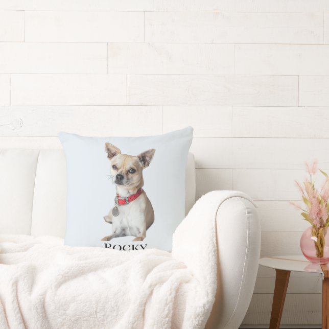 Almofada Foto Personalizada de Cachorro | Nome do Pet Perso (Sofá)