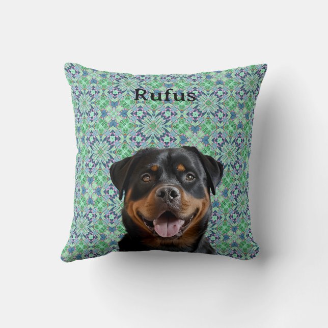Almofada Foto Personalizada de Cachorro Pet com Padrão de M (Verso)