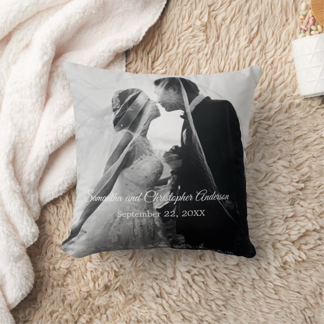 Almofada Foto Personalizada de Casamento Customizada (Cobertor)