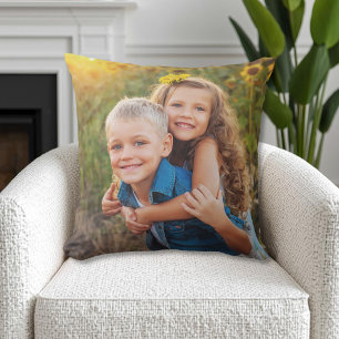 Almofada Foto Personalizada de Família de Dupla Face