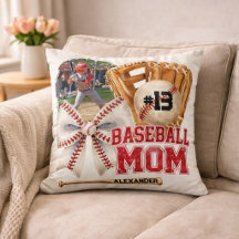 Foto Personalizada de Mãe de Beisebol