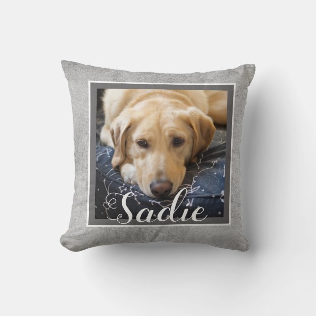 Almofada foto personalizada do cão adicione sua própria fot (Frente)