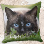 Almofada Foto personalizada do Cat 2 Pet<br><div class="desc">Celebre seu melhor amigo com um Travesseiro Pet personalizado. Personalize com suas próprias fotos e nomeie. Este travesseiro de estimação é perfeito para cachorro,  gato,  até mesmo família,  amigos e avós. Travesseiro decorativo de Fotografia Pet Cat 2 Personalizado</div>