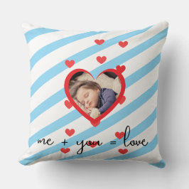 Almofada Foto Personalizada do Filho – Eu + Você = Amor