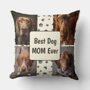 Almofada Foto personalizada do melhor cão MOM 4 fotografada